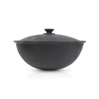 Kasan aus Gusseisen, Deckel aus Aluminiumguss, Runder Boden, Ø 38,5 сm, 10 L