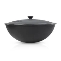 Kasan aus Gusseisen, Deckel aus Aluminiumguss, Runder Boden, Ø 46,5 cm, 16 L