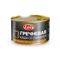 Каша гречневая со свининой, Leis, 525 г