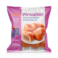 Piroshki, Teigtaschen, mit geräuchertem Schweinefleischfüllung, Dovgan, 200 g