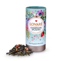 Schwarze und grüne Teemischung - Spritzer Champagner, in Tube, Lovare, 80 g