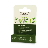 Lippenbalsam - Intensive Feuchtigkeitslotion, mit Aloe Vera und Limette, Grüne Apotheke, 3,6 g