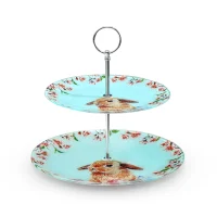 Etagiere 2-stöckig - Kaninchen, Glas, Ø 25 cm