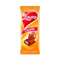 Milchschokolade mit Erdbeerfüllung, Laura, 92 g
