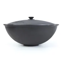 Kasan aus Gusseisen, Deckel aus Aluminiumguss, Flacher Boden, 22 l,  Ø 52,7 cm