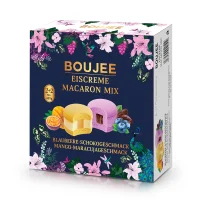 Eis - Macaron Mix, 2 x Blaubeere-Schokogeschmack, 2 x Mango-Maracujageschmack, Boujee, 240 g