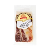 Speck, gesalzen, mit Knoblauch, Saltiwski Mjasokombinat, 300 g