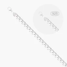 Цепь или браслет, серебро 925°, Ø 3 мм, ширина 10,7 мм, полновесная