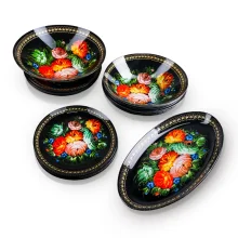 Сервиз столовый - Народные мотивы Жостово, 20 предметов, на 6 персон