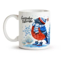 Кружка - Снегирёк, керамика, 330 мл