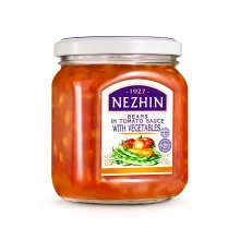 Bohnen in Tomatensauce mit Gemüse, Nezhin, 450 g