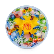 Пасхальная подставка на 6 яиц - Пасхальный венок, стекло, Ø 18 см