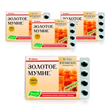 Mumijo Altayskoe, Evalar, 20 Tabletten х 4 Mumijo Altayskoe, Evalar, 20 Tabletten х 4