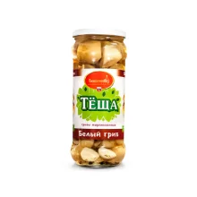 Грибы белые маринованные, с чесноком, 580 мл