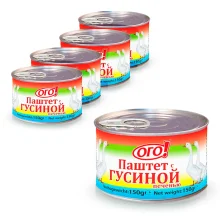 Паштет с куриной и гусиной печенью, 5 х 150 г