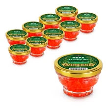  Buckellachs Kaviar Gorbuscha aus Kamtschatka Original, 10 Stk. 1 kg