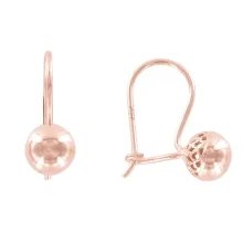 Kinderohrringe, Rotgold 585°, Ohne Einsatz, französischer Verschluss, 15 mm