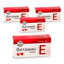  Vitamin E plus, Pharmgroup, 30 Kapseln х 4