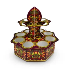 Пасхальная подставка на 12 яиц - Хохлома, картон