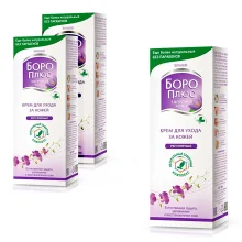 Hautpflegecreme - Boro Plus, Kräuter, 3 х 25 ml