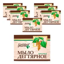 Мыло - Дегтярное, Golden Pharm, 70 г х 8 шт. Мыло - Дегтярное, Golden Pharm, 70 г х 8 шт.