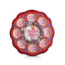 Пасхальная подставка на 8 яиц и кулич - Верба, Ø 25 см