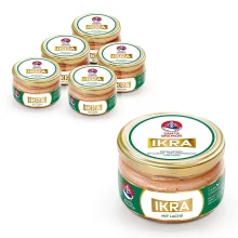 Brotaufstrich mit Capelin- und Herringsrogen, und geräucherten Lachsstücken, Santa Bremor, 6 х 160 g