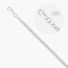 Цепь или браслет, серебро 925°, Ø 0,5 мм, ширина 2,5 мм