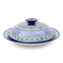 Lagan mit Deckel- KaraKalam LK-007, Rischtan Keramik, Ø 42 cm