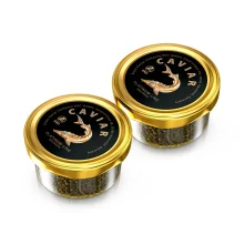 Икра чёрная, осетровая, Platinum Line, 2 х 100 г