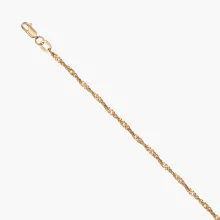 Цепочка или браслет, золото 375 °,  Ø 0,40 мм, ширина 2,38 мм