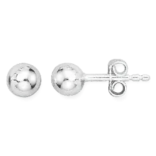 Kinderohrringe, Silber 925°, Ohne Einsatz, Ohrstecker-Verschluss, Ø 6 mm