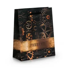 Geschenktüte - Present, laminiert, 12 × 15 × 5,5 cm