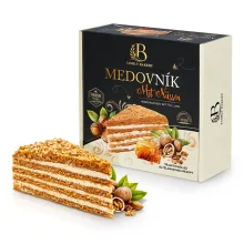 Торт - Медовик, премиум, с грецким орехом, Family Bakery, 750 г