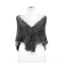 Urjupinsker flauschiges Dreiecktuch, 140 х 90 х 90 cm, dicht, grau