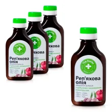 Klettenwurzel Öl für Haarstärkung, mit Zwiebel-Knoblauch-Komplex, The Doctor, 100 ml х 4