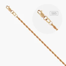 Kette / Armband, Rotgold 585°, Ø 0,35 mm, Breite 2,15 mm