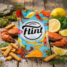 Weizen-Roggen-Croutons - Flint, mit Krabbengeschmack, 70 g