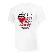 T-Shirt für Männer - Design I love you slooow much, Baumwolle