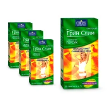 Phytotee - Grin Slim, mit Pfirsich, 30 Beutel x 2 g х 4