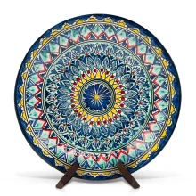 Ляган - Мехроб Ш1, глубокий, Риштан керамика, Ø 34 см