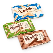 Waffelröllchen Set - Konafetto Roshen, 3 х 140 g