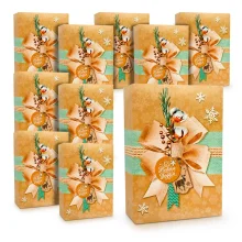 Geschenkkarton - Frohes Neues Jahr, Karton, 16 x 23 x 7,5 cm, 10 St.