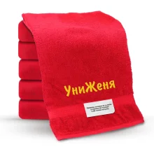 Handtuch - UniZhenya, Farbe rot, Baumwolle 100 %
