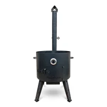 Feuerofen - KazanoFF mit Thermometer und abnehmbarem Ofenrohr, für Kasan 22 Liter,  Ø 49 cm