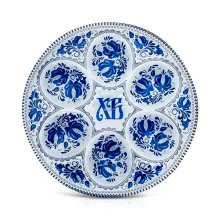 Oster-Eierhalter für 6 Eier - Muster, Glas, Ø 18 cm