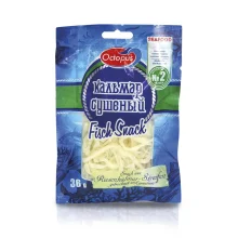 Snack aus Riesenkalmar-Streifen, getrocknet und gesalzen, 36 g