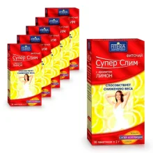 Phytotee - Super Slim, mit Zitrone, 30 Beutel x 2 g х 6