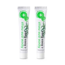 Gesichtscreme - Feuchtigkeitsspendend mit Aloe Vera, Domaschnij Doktor 42 ml х 2 Gesichtscreme - Feuchtigkeitsspendend mit Aloe Vera, Domaschnij Doktor 42 ml х 2