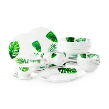 Tafelservice - Farn, Glaskeramik, 37 Teile